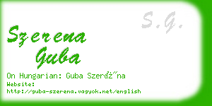 szerena guba business card